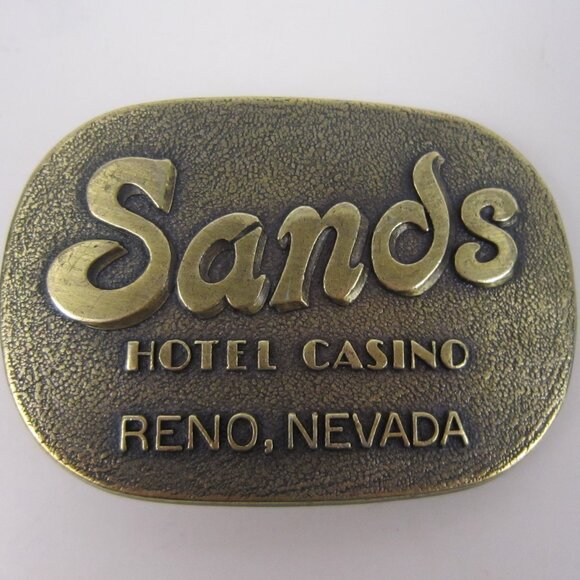 SANDS Belt Buckle - Vintage - RENO Hotel Casino - RJ - Picture 1 of 6